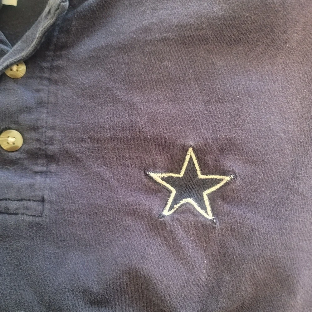 Vintage 1999 Dallas Cowboys Henley Shirt Mens Large Navy Blue‎ The Edge NFL Star - Picture 5 of 9